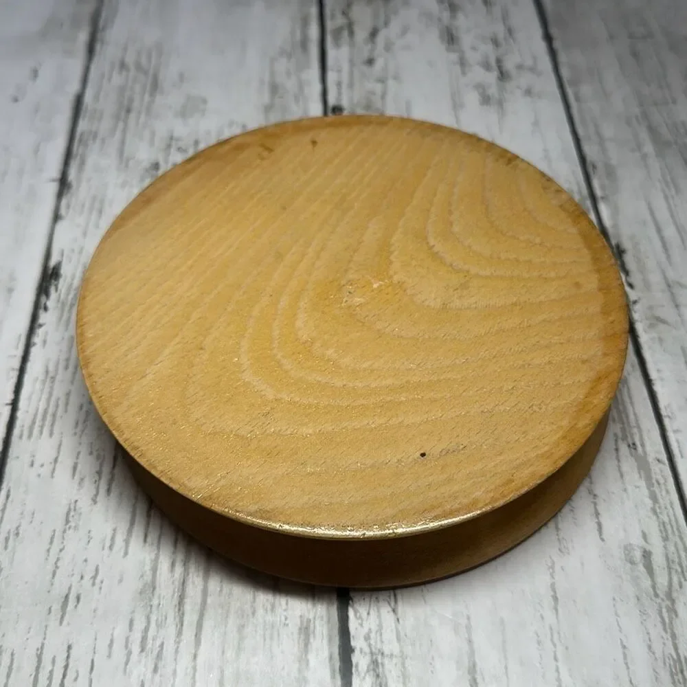Vintage‎ Wooden Hamburger Press Floral 5 3/4